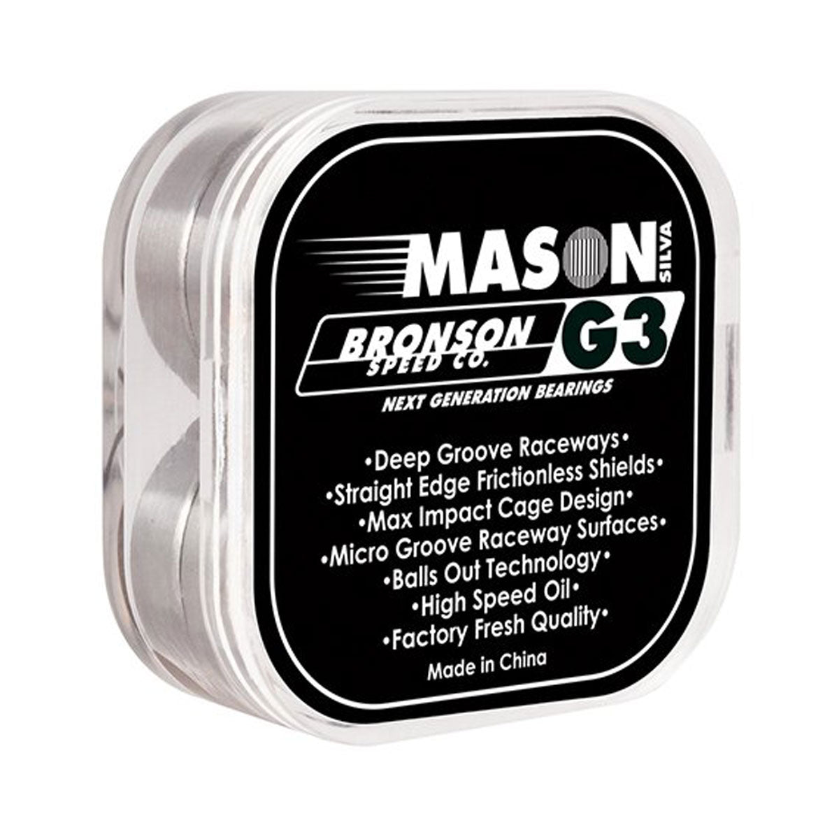 Bronson Mason Silva Pro G3 Bearings - Black image 3