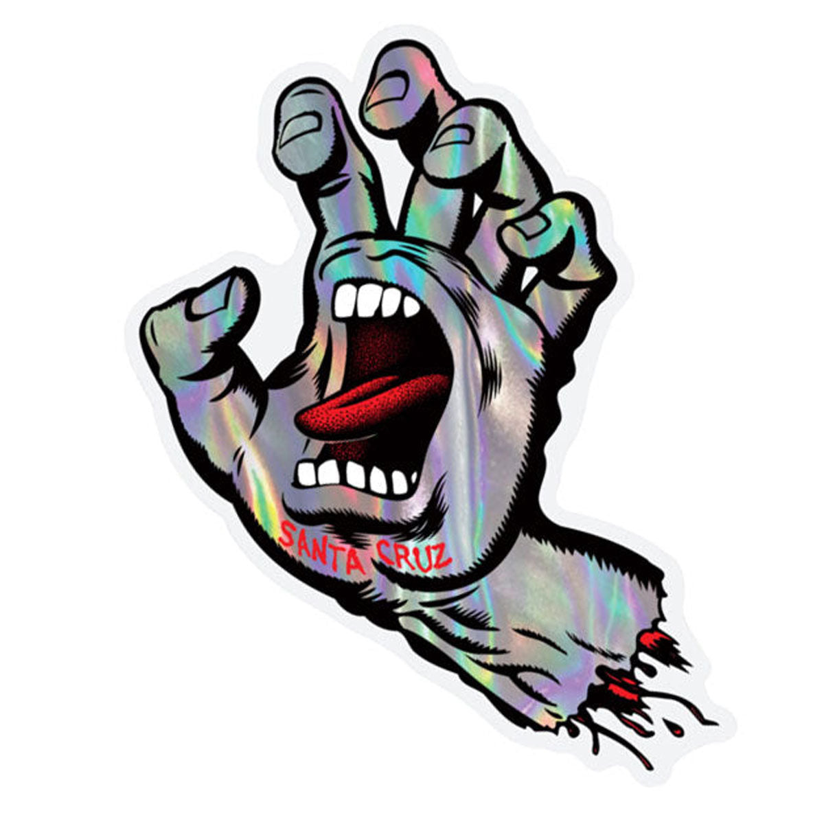 Santa Cruz Screaming Metallic Hand  Stickers image 1