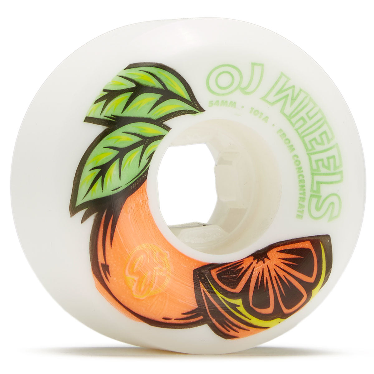 OJ From Concentrate Hardline 101a Skateboard Wheels - White/Orange - 54mm image 1