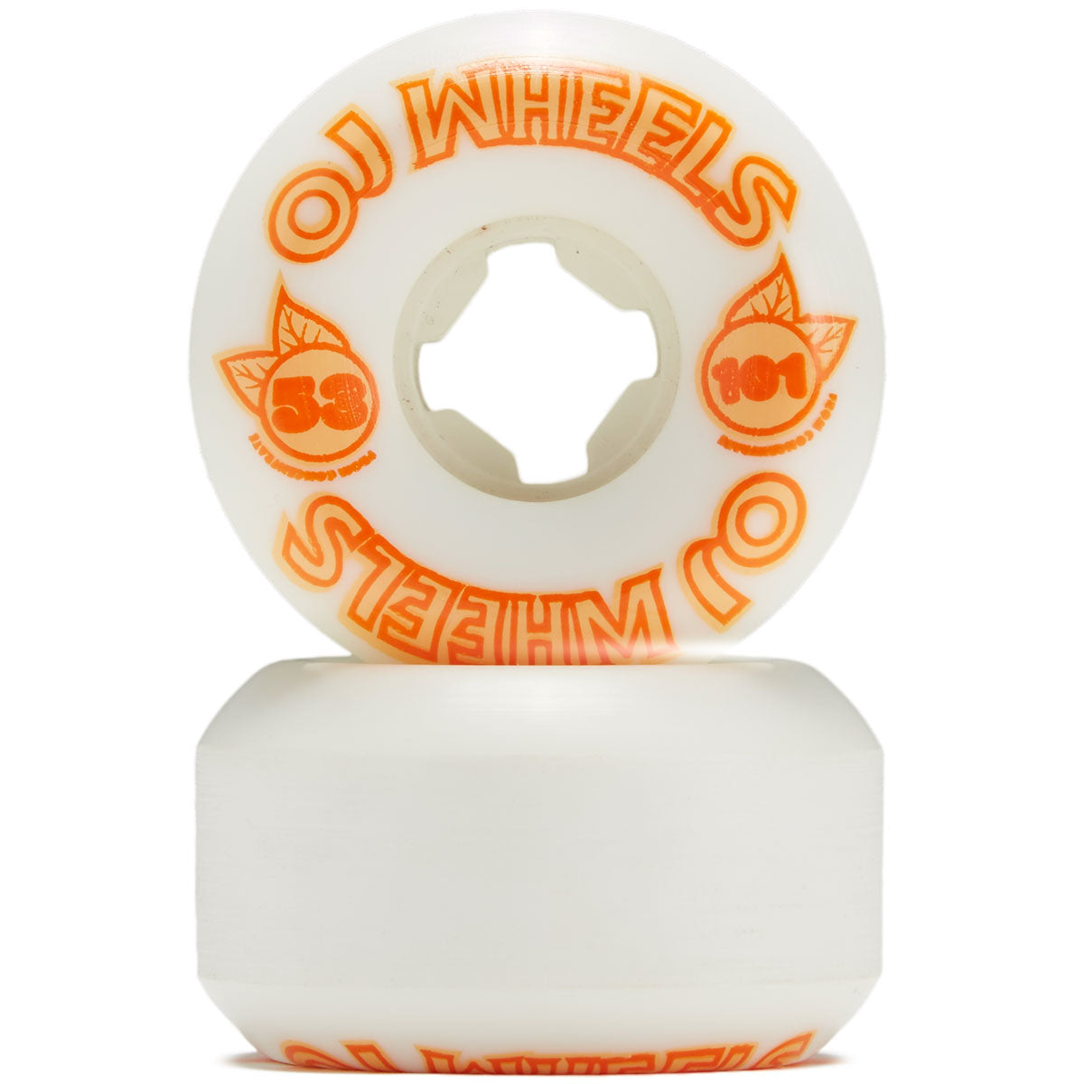 OJ From Concentrate Hardline 101a Skateboard Wheels - White/Orange - 53mm image 2
