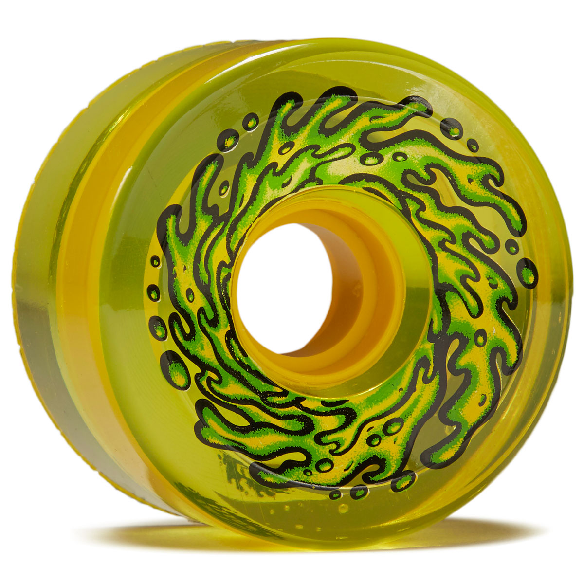 Slime Balls OG Slime 78a Skateboard Wheels - Trans Yellow - 66mm image 1
