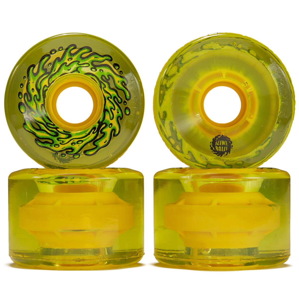 Slime Balls OG Slime 78a Skateboard Wheels - Trans Yellow - 66mm image 2