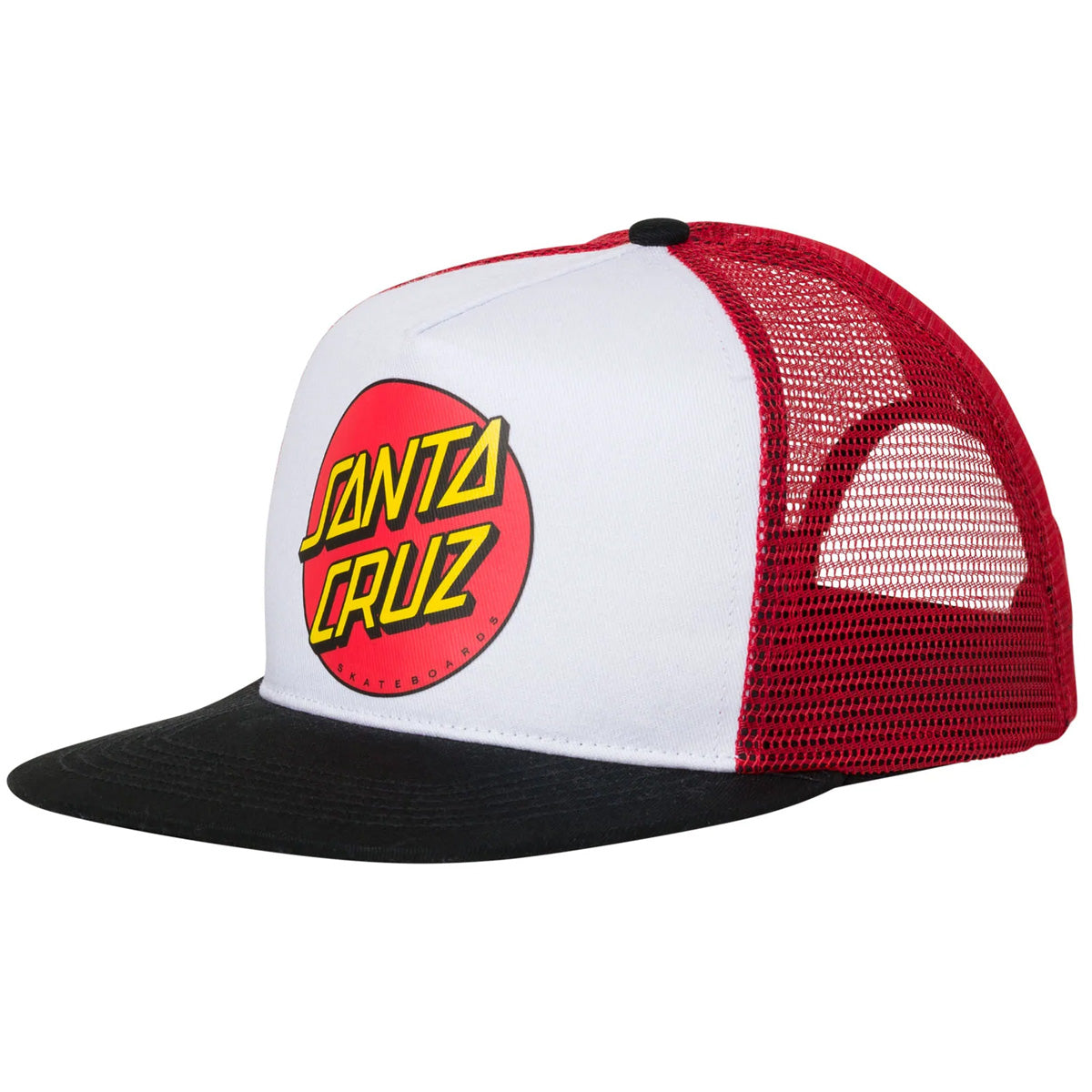 Santa Cruz Classic Dot Mesh Trucker Hat - Red/White/Black image 1