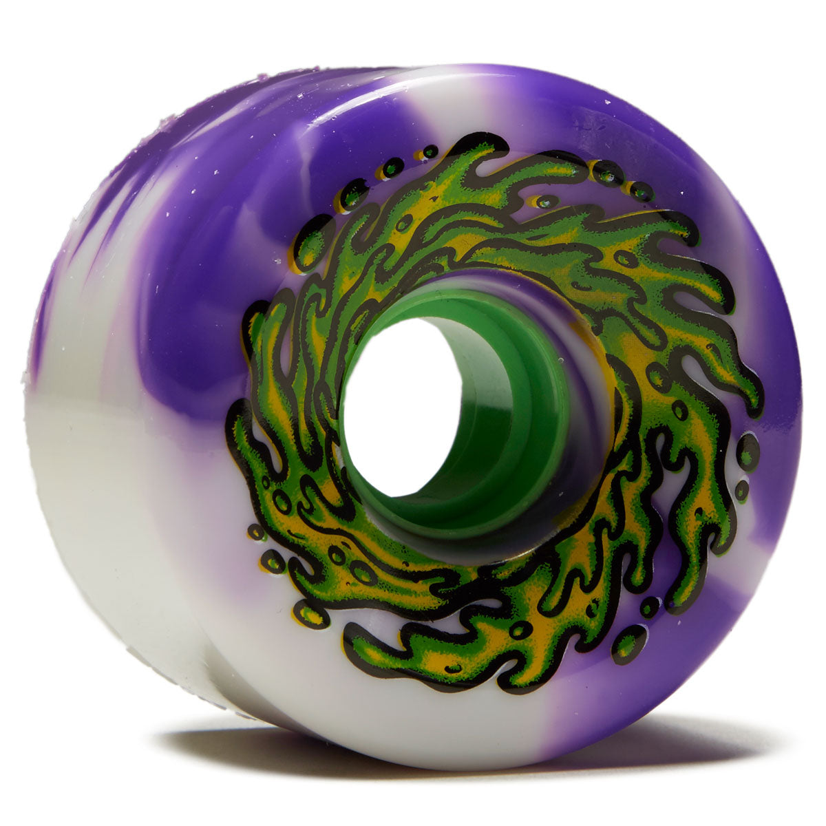 Slime Balls OG Slime 78a Skateboard Wheels - Purple/White Swirl - 66mm image 1