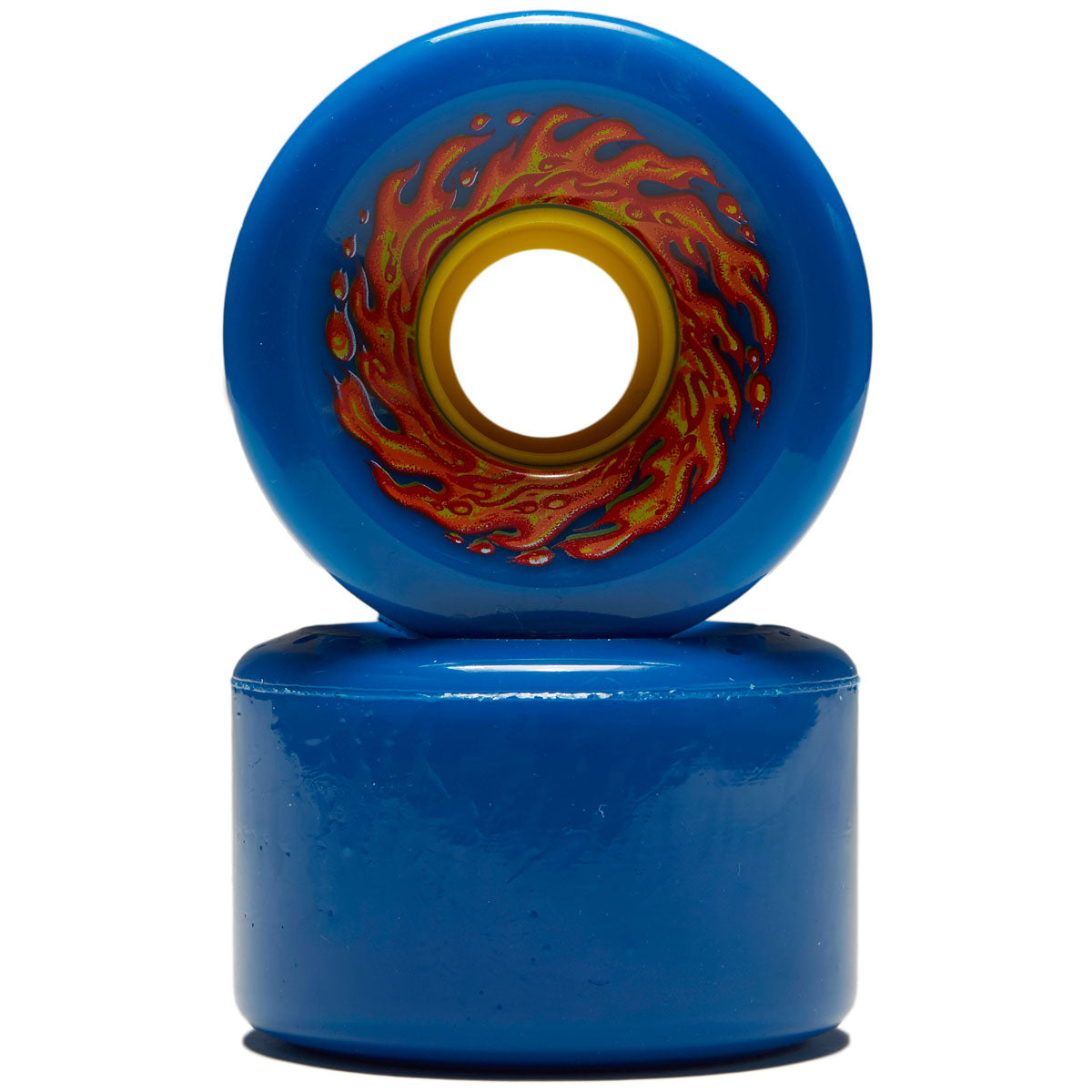 Slime Balls Flame OG Slime 78a Skateboard Wheels - Blue - 60mm image 2