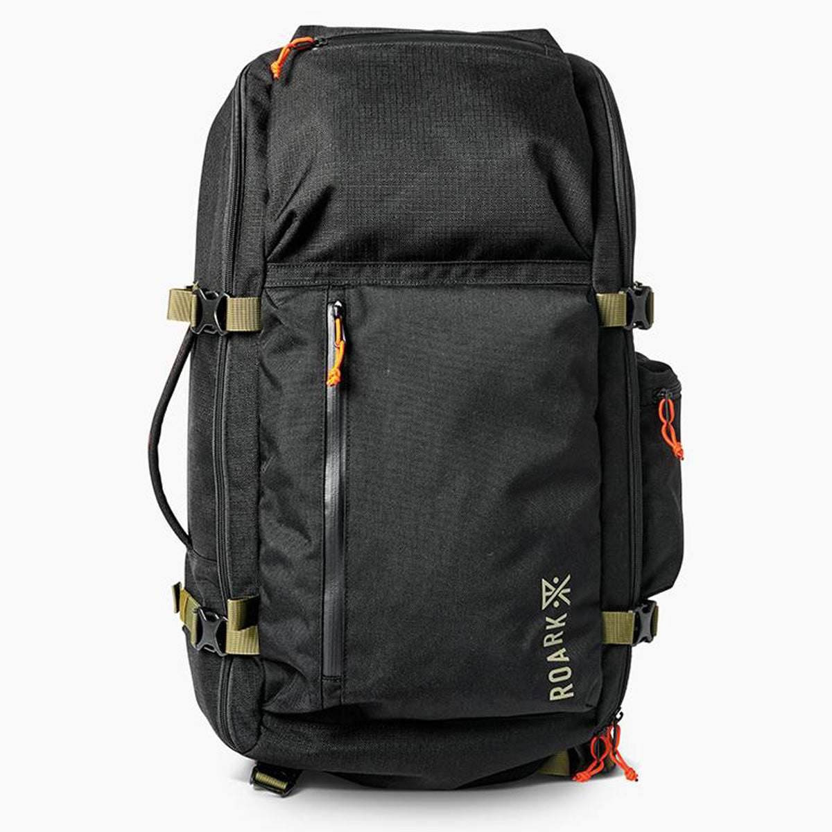 5 day travel backpack Roark Mule - Black Chest Strap and Stowable t-5100 Small Black Leather Backpack, Model:SLXSX69MA