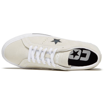 Converse One Star Pro Ox Shoes - Egret/White/Black