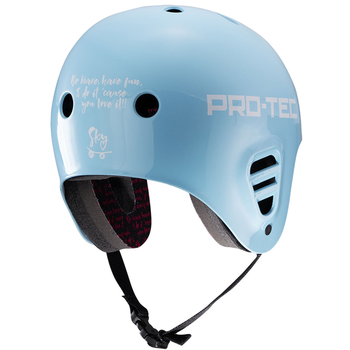 Pro Tec Full Cut Certified Sky Brown Pro Helmet - Blue image 2