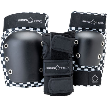 Pro-Tec J.r 3 Pack Open Back Pads - Checker