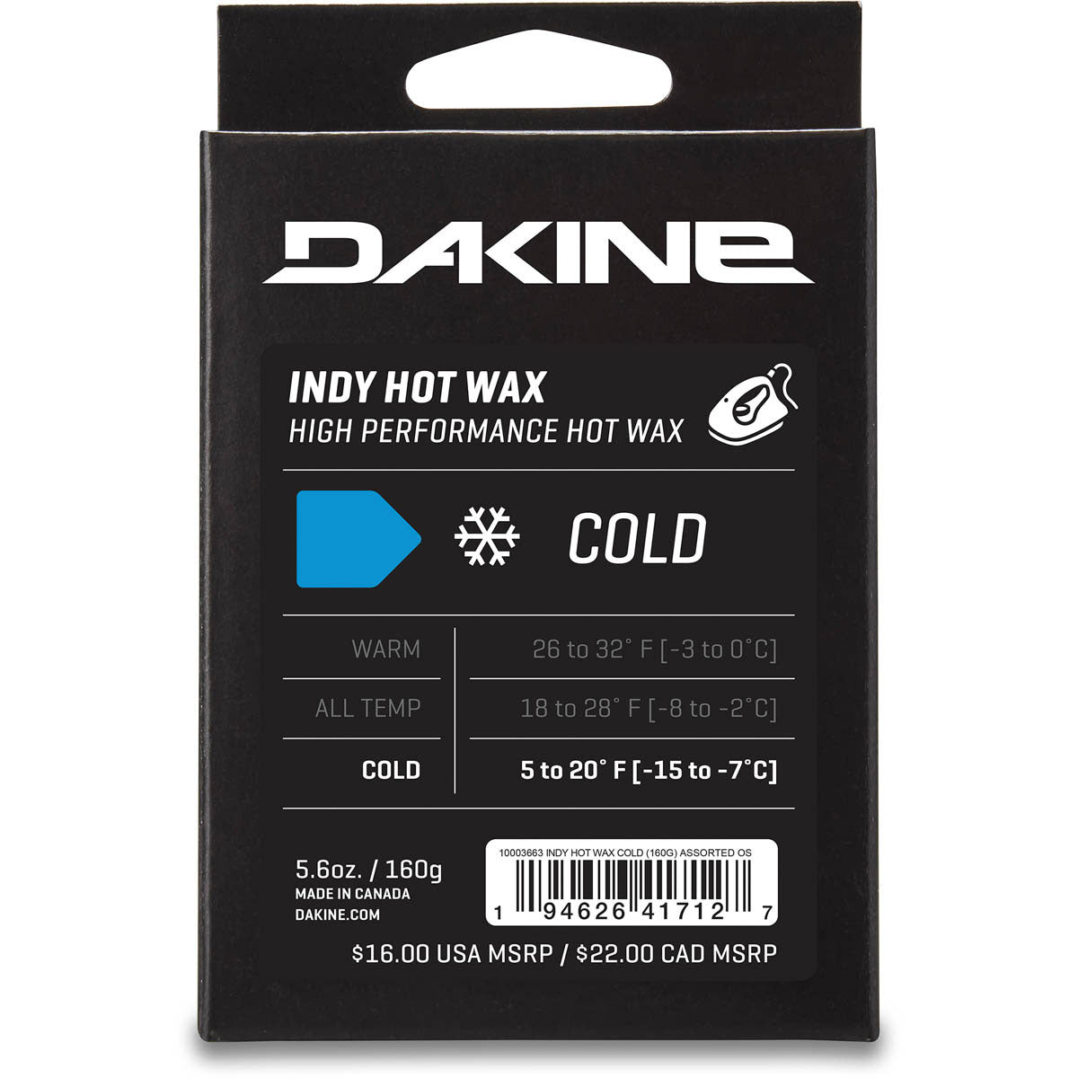 Dakine Indy Hot Cold Snowboard Wax - Assorted - 160g image 1