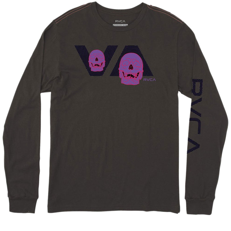 RVCA Skull D Long Sleeve T-Shirt - Pirate Black