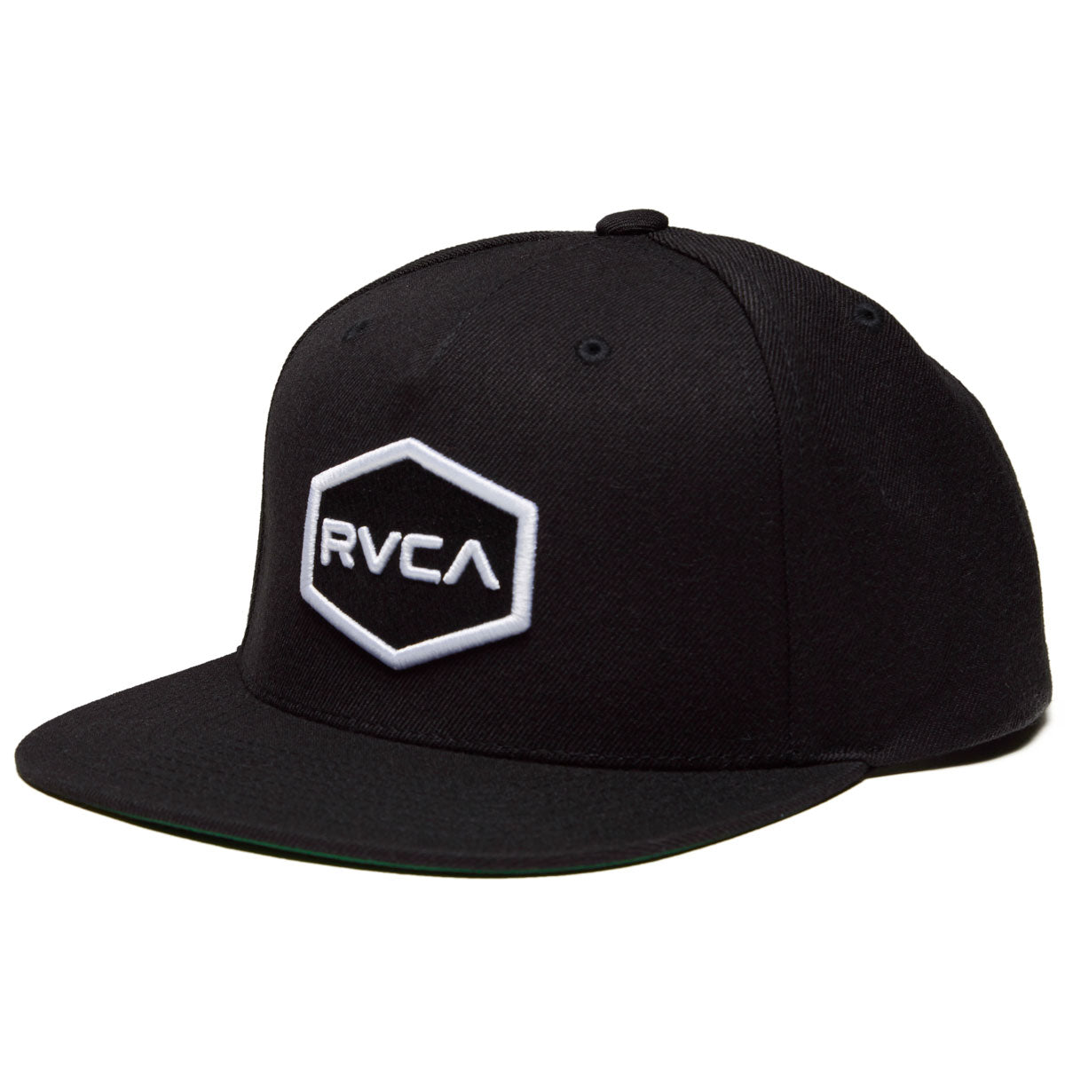 RVCA Commonwealth Snapback Hat - Black/White image 1