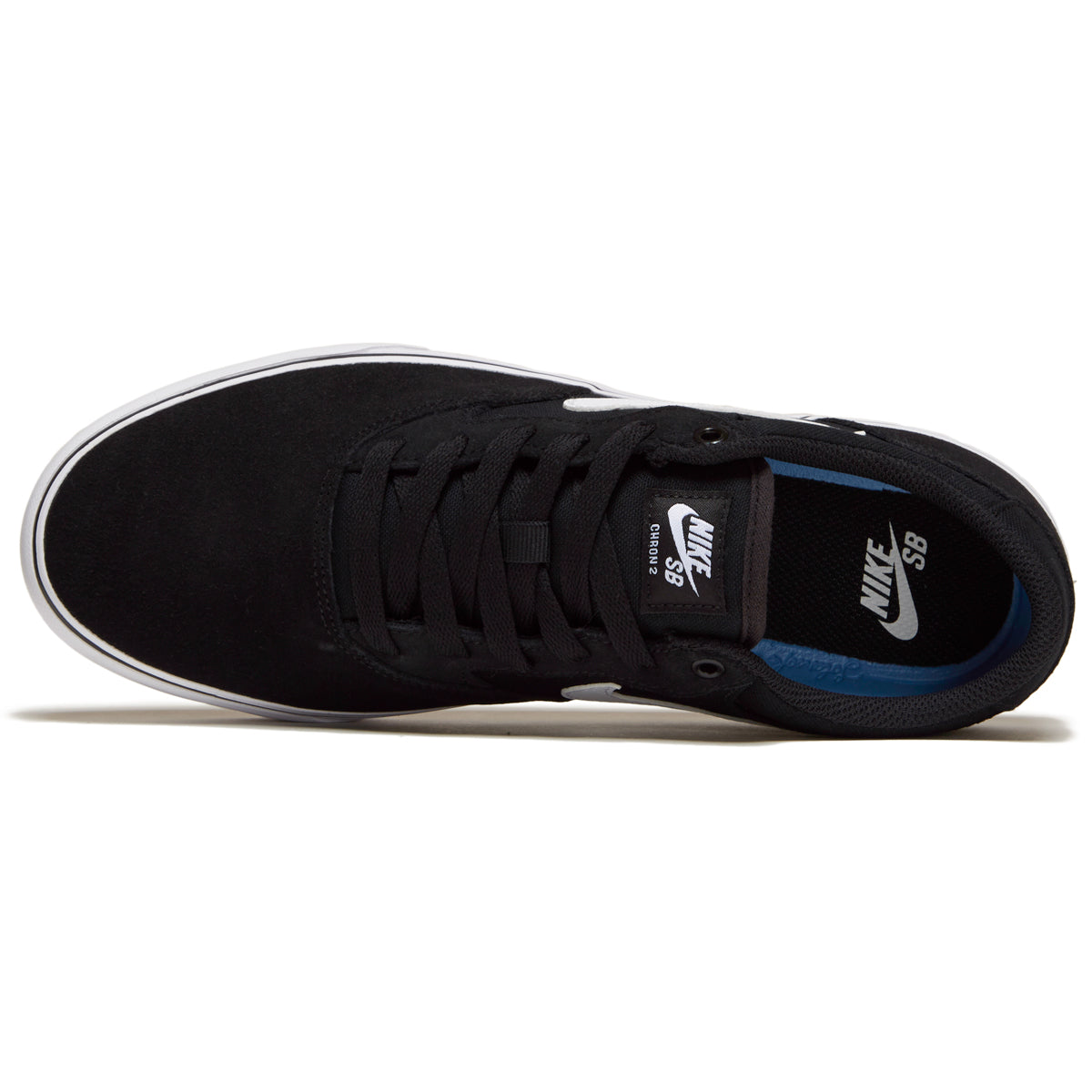 Nike SB Chron 2 Shoes - Black/White/Black image 3