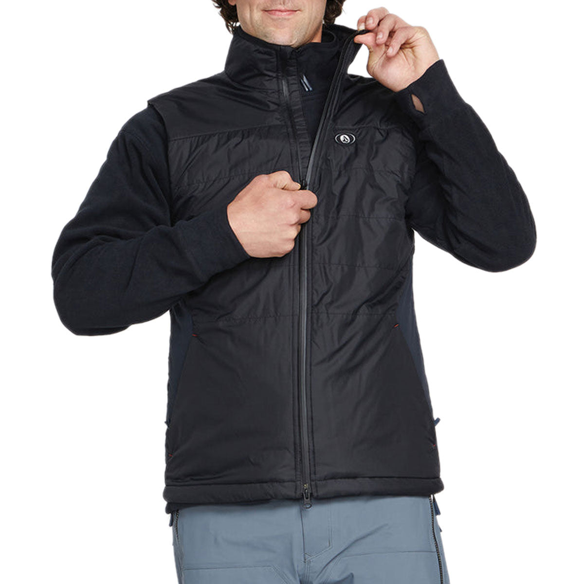 Volcom Utility Puff Vest Snowboard Jacket - New Black image 1