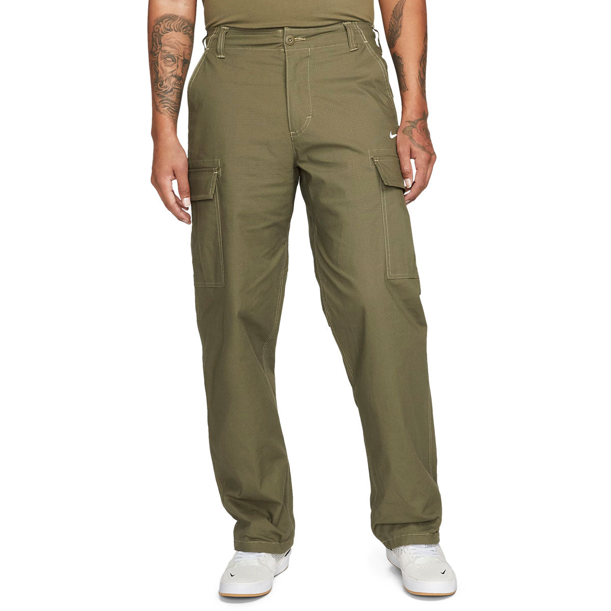 Nike SB Kearny Cargo Pants - Medium Olive/White image 1