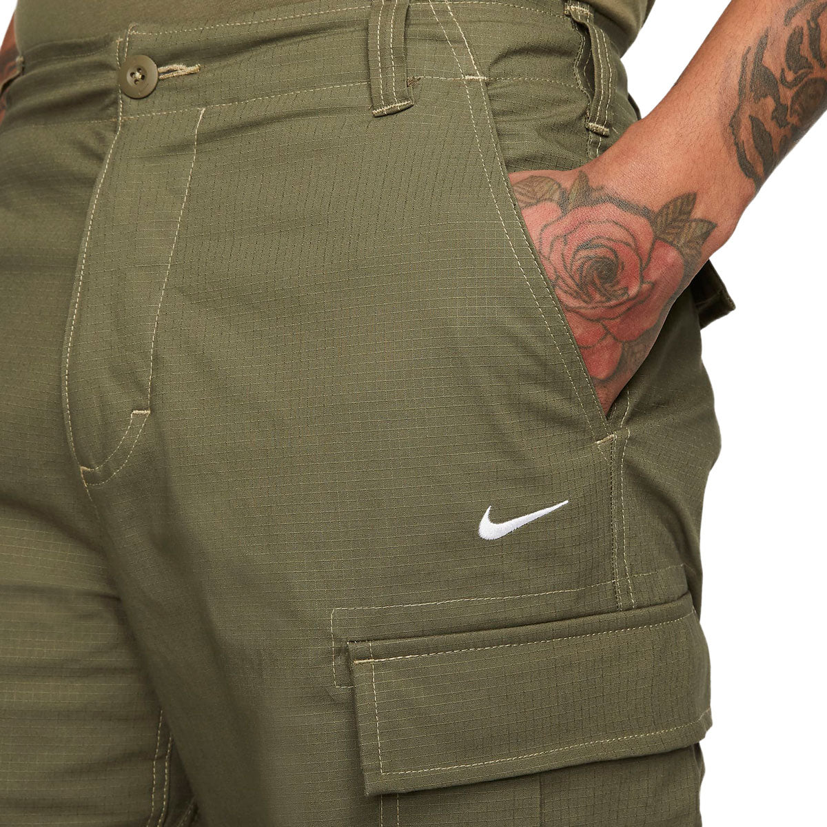 Nike SB Kearny Cargo Pants - Medium Olive/White image 3