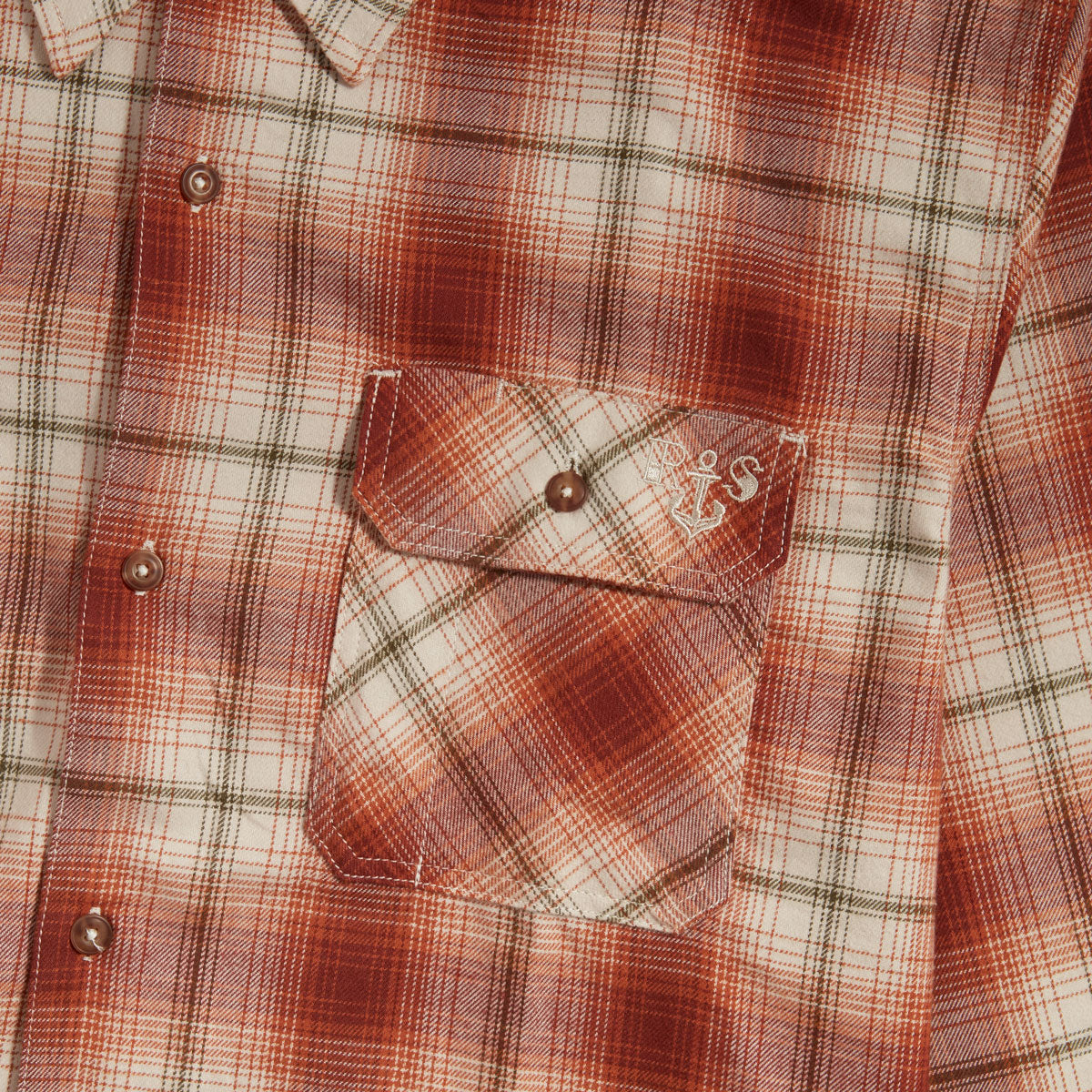 Dickies Ronnie Sandoval Brushed Flannel Shirt - Burnt Ombre Plaid image 2
