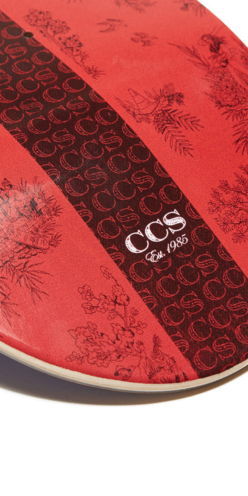 CCS Toile Skateboard Deck - Oxblood