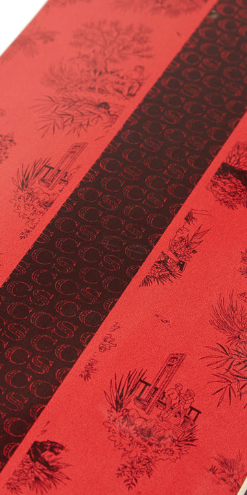 CCS Toile Skateboard Deck - Oxblood