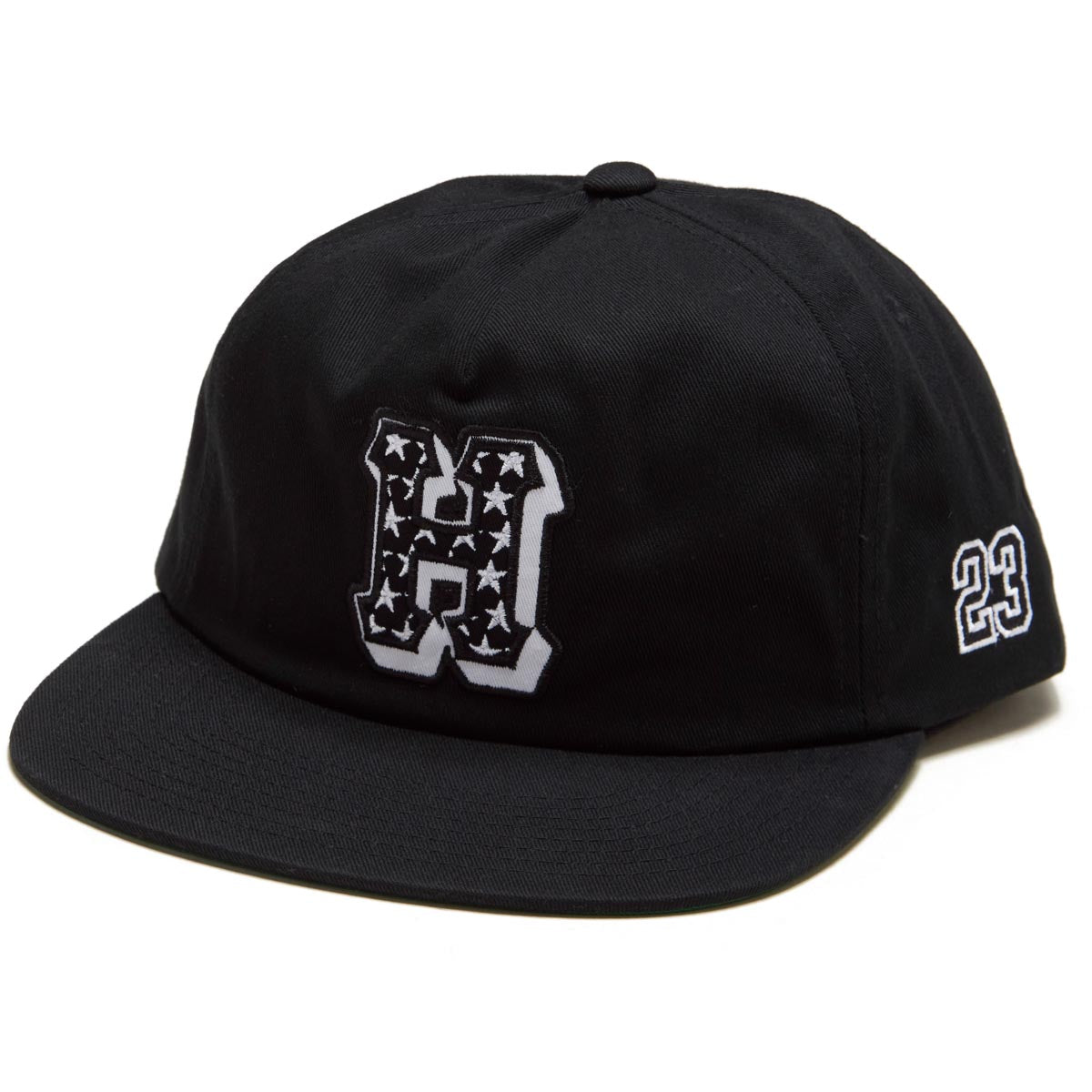HUF H-star Snapback Hat - Black image 1