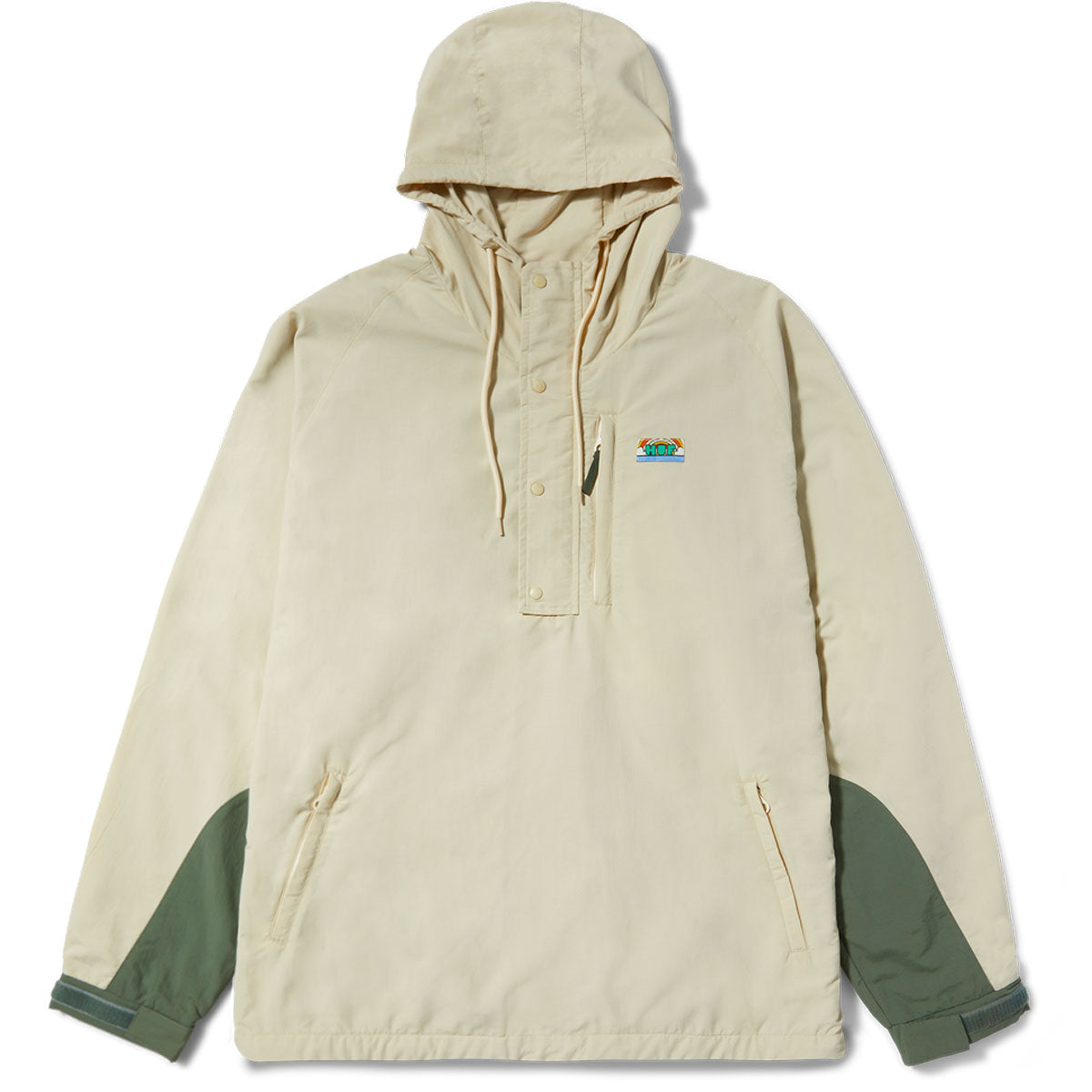 HUF New Day Packable Anorak Jacket - Cream image 2