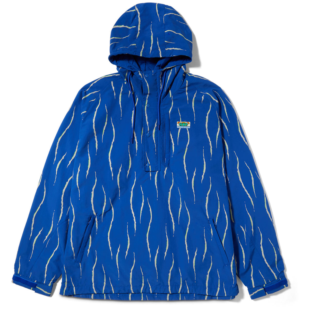 HUF New Day Striped Packable Anorak Jacket - Blue image 2