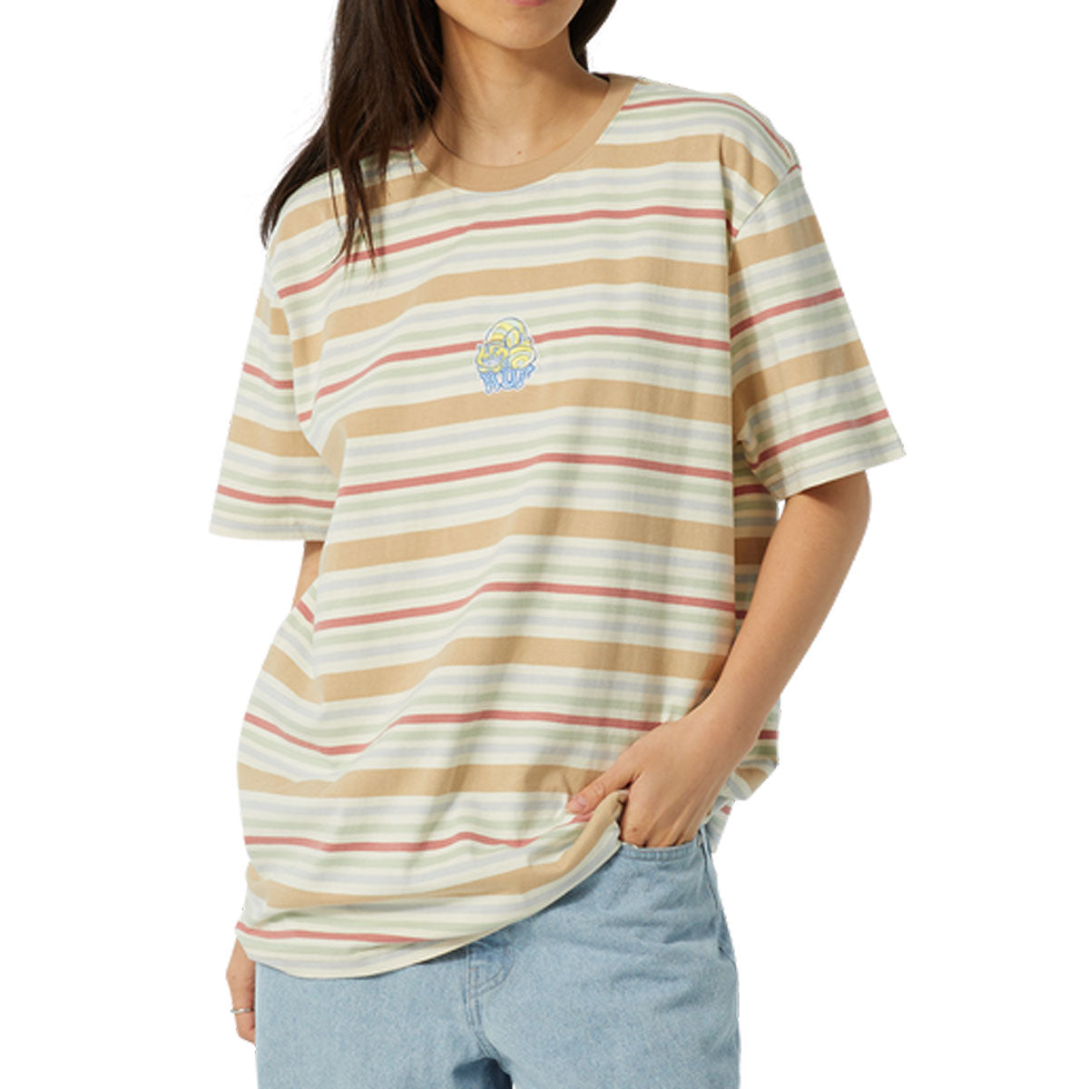 HUF Cheshire Stripe Knit Shirt - Cream image 5