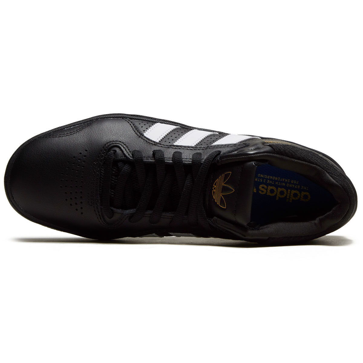 Adidas Tyshawn Shoes - Core Black/White/Gold Metallic image 3