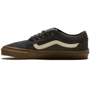 Vans Skate Chukka Low Sidestripe Shoes - Herringbone Dark Grey/Gum