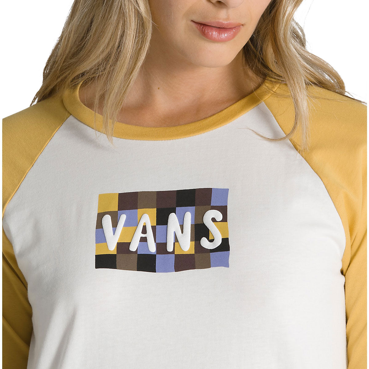 Vans Womens Lizzie Everyday Raglan Shirt - Marshmallow/Ochre image 3