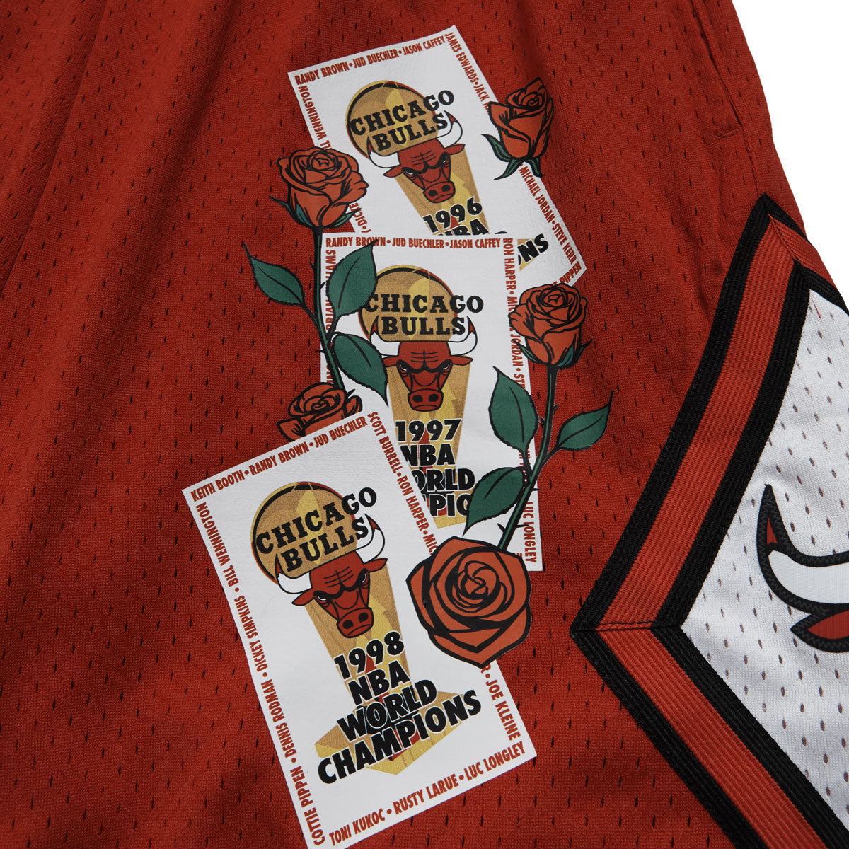 Mitchell & Ness x NBA Roses And Banners Bulls Shorts - Scarlet image 5