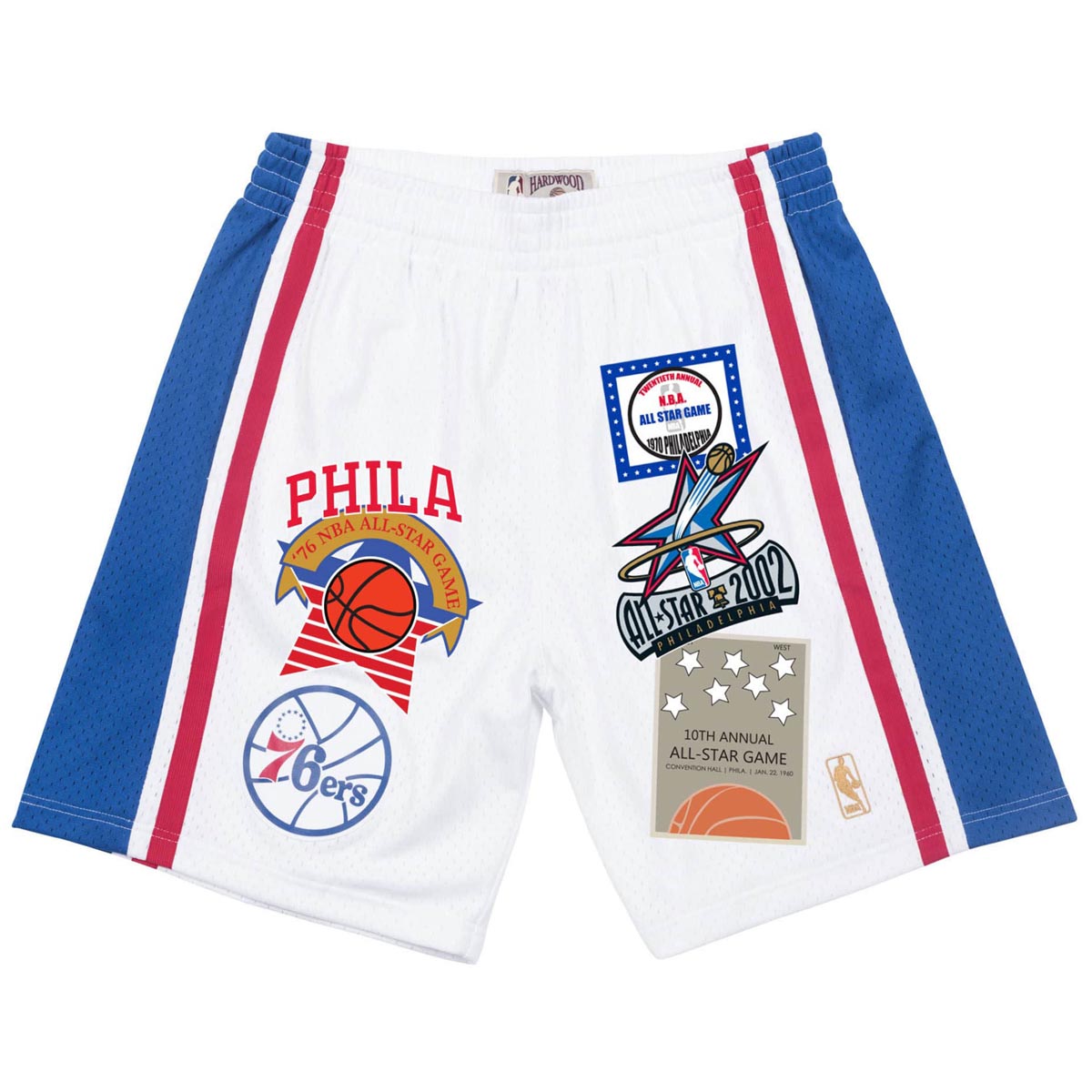 Mitchell & Ness x NBA Asg Patches 76ers Shorts - White image 1