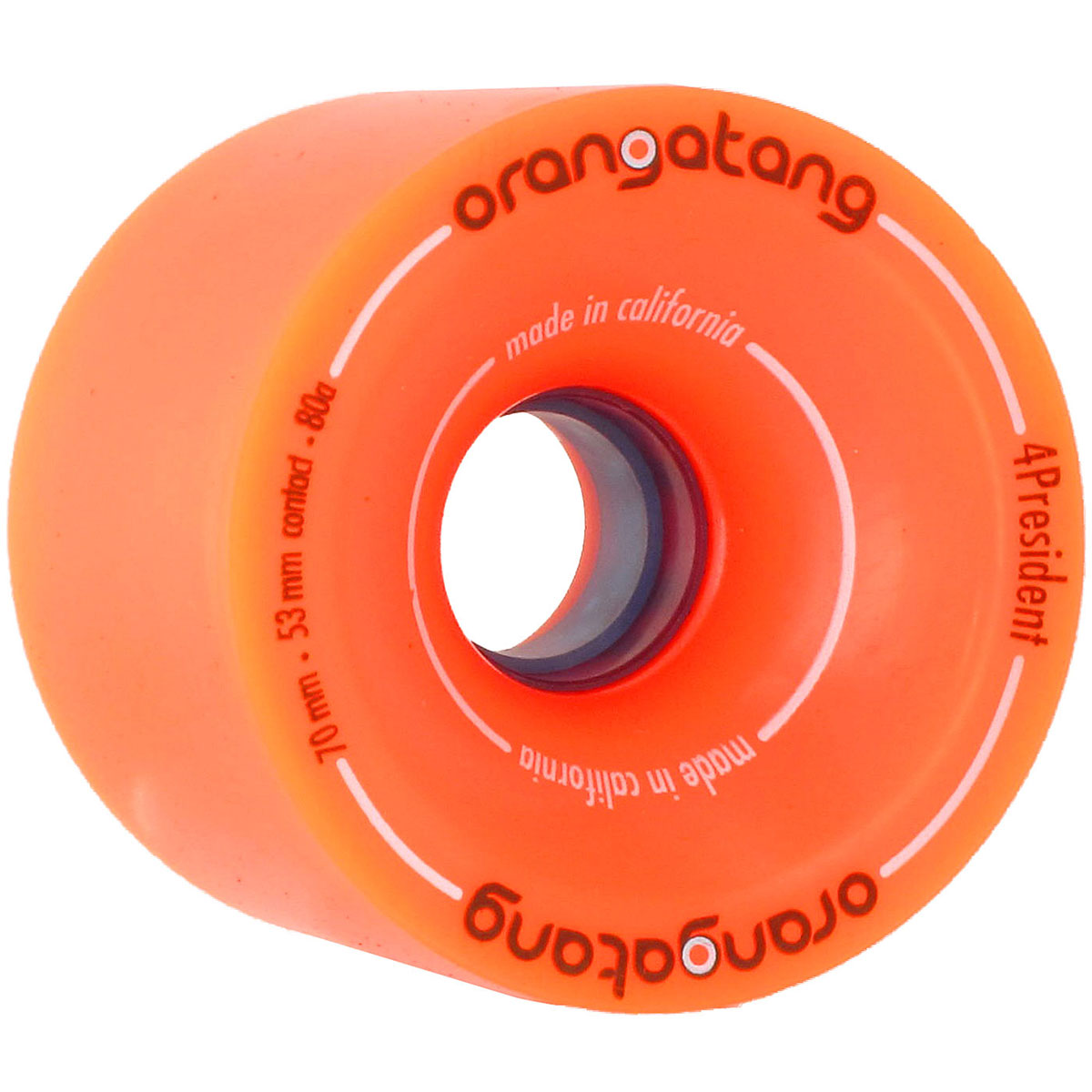 Orangatang 4 President Longboard Wheels 70mm 80a Orange image 1