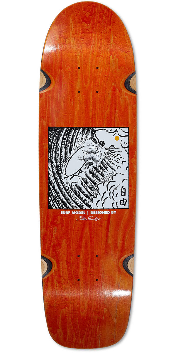 Polar Shin Sanbongi Freedom Wheel Well on a Surf Jr. Skateboard Deck - Various - 8.75