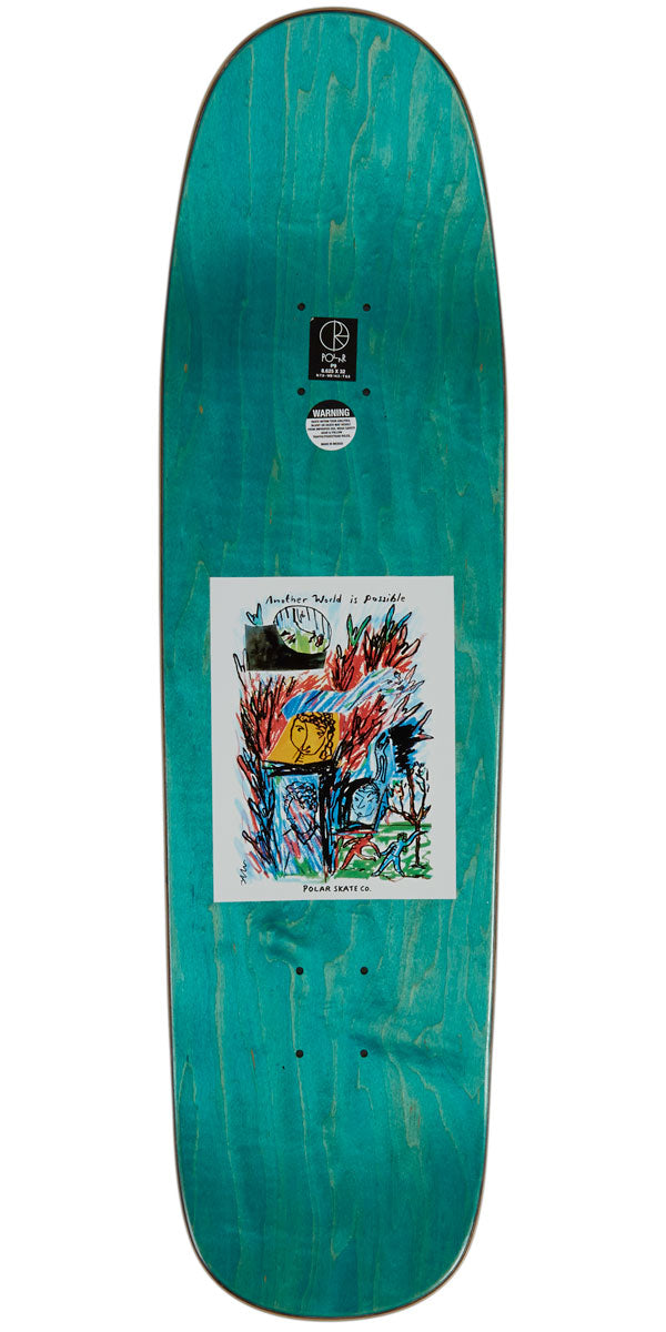 Polar Team Model Another World Is Possible On a P9 Skateboard Deck - White - 8.625