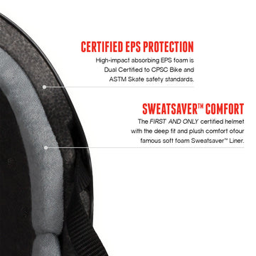 Triple Eight Certified Sweatsaver Helmet - Black Rubber