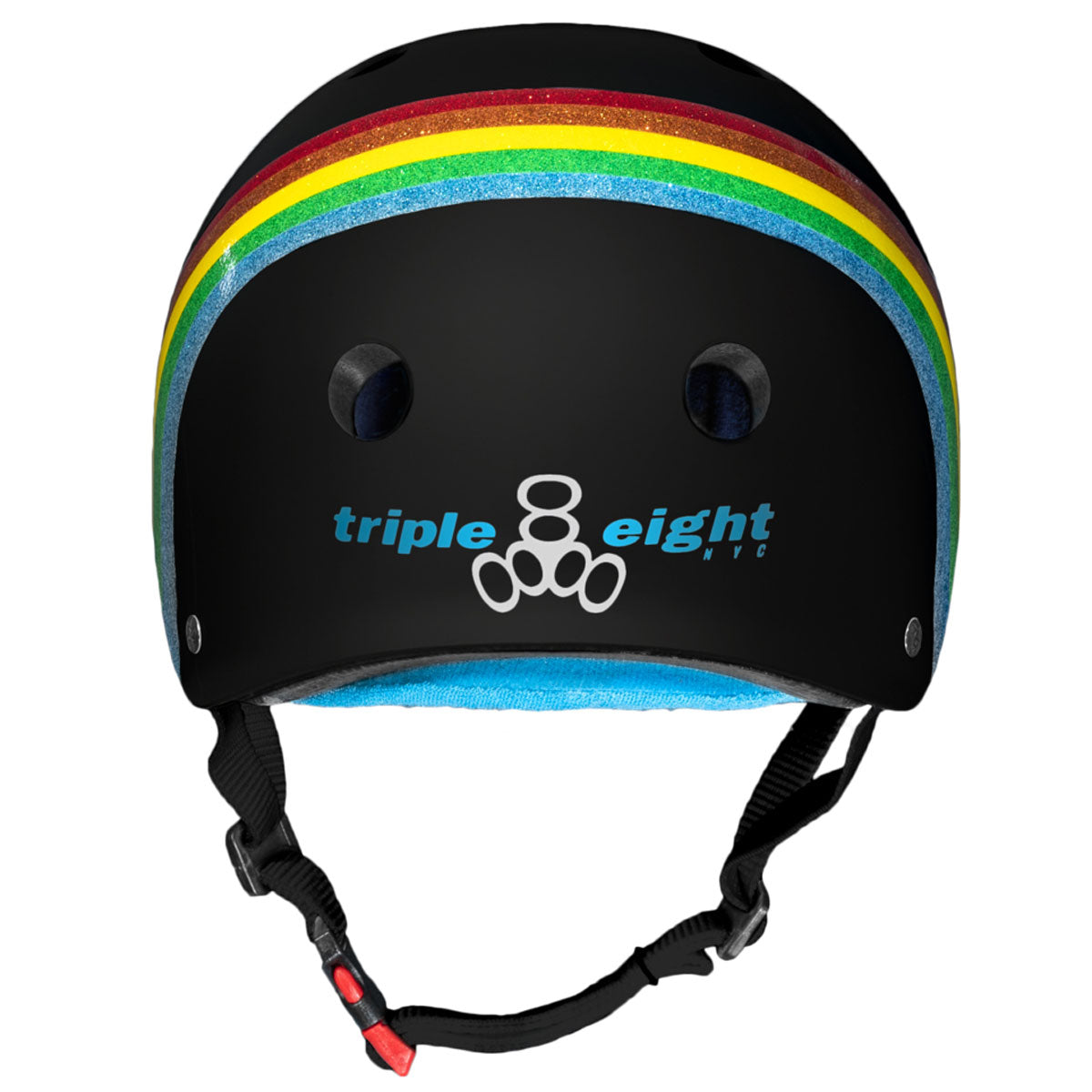 Triple Eight Certified Sweatsaver Helmet - Black Gloss/Rainbow image 3
