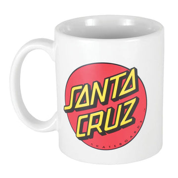Santa Cruz Classic Dot Mug - White - 11 oz