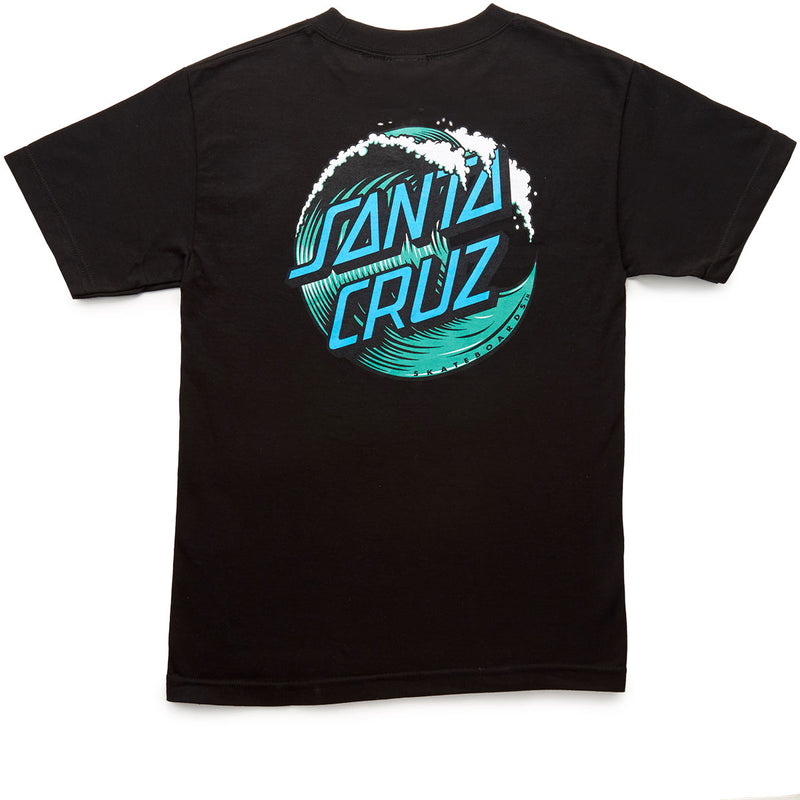 Santa Cruz Wave Dot T-Shirt - Black