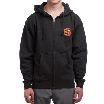 Santa Cruz Classic Dot Zip Up Hoodie - Charcoal Heather