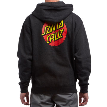 Santa Cruz Classic Dot Zip Up Hoodie - Charcoal Heather