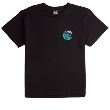 Santa Cruz Youth Wave Dot T-Shirt - Black