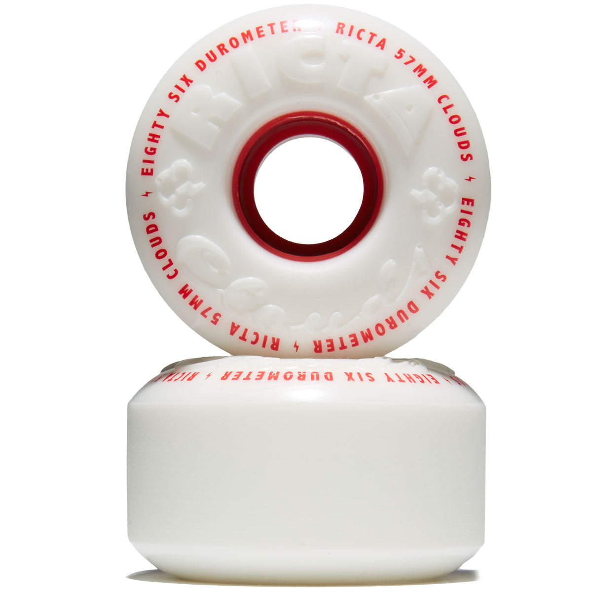 Ricta Clouds 86a Skateboard Wheels - Red - 57mm image 2