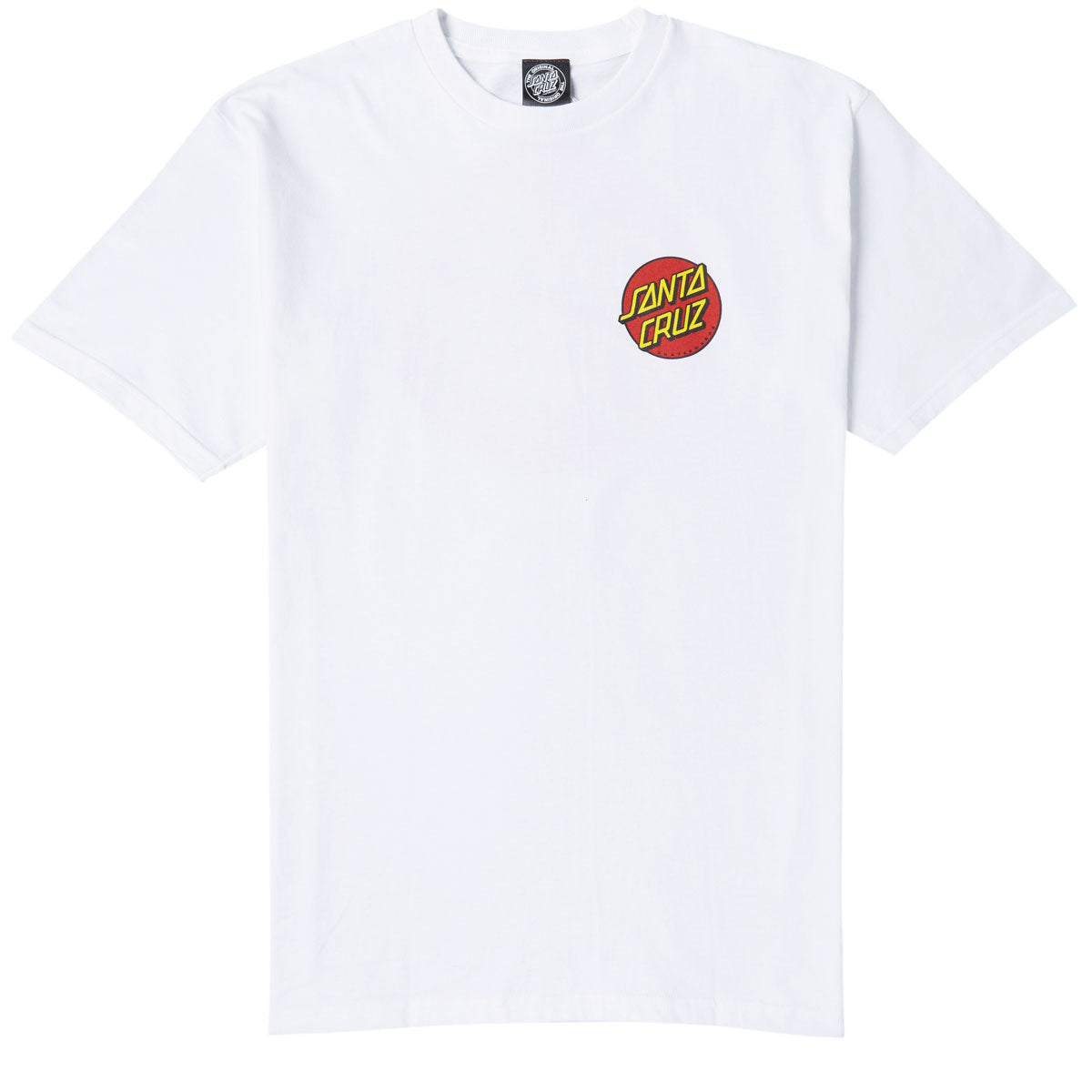Santa Cruz Classic Dot Chest T-Shirt - White image 1