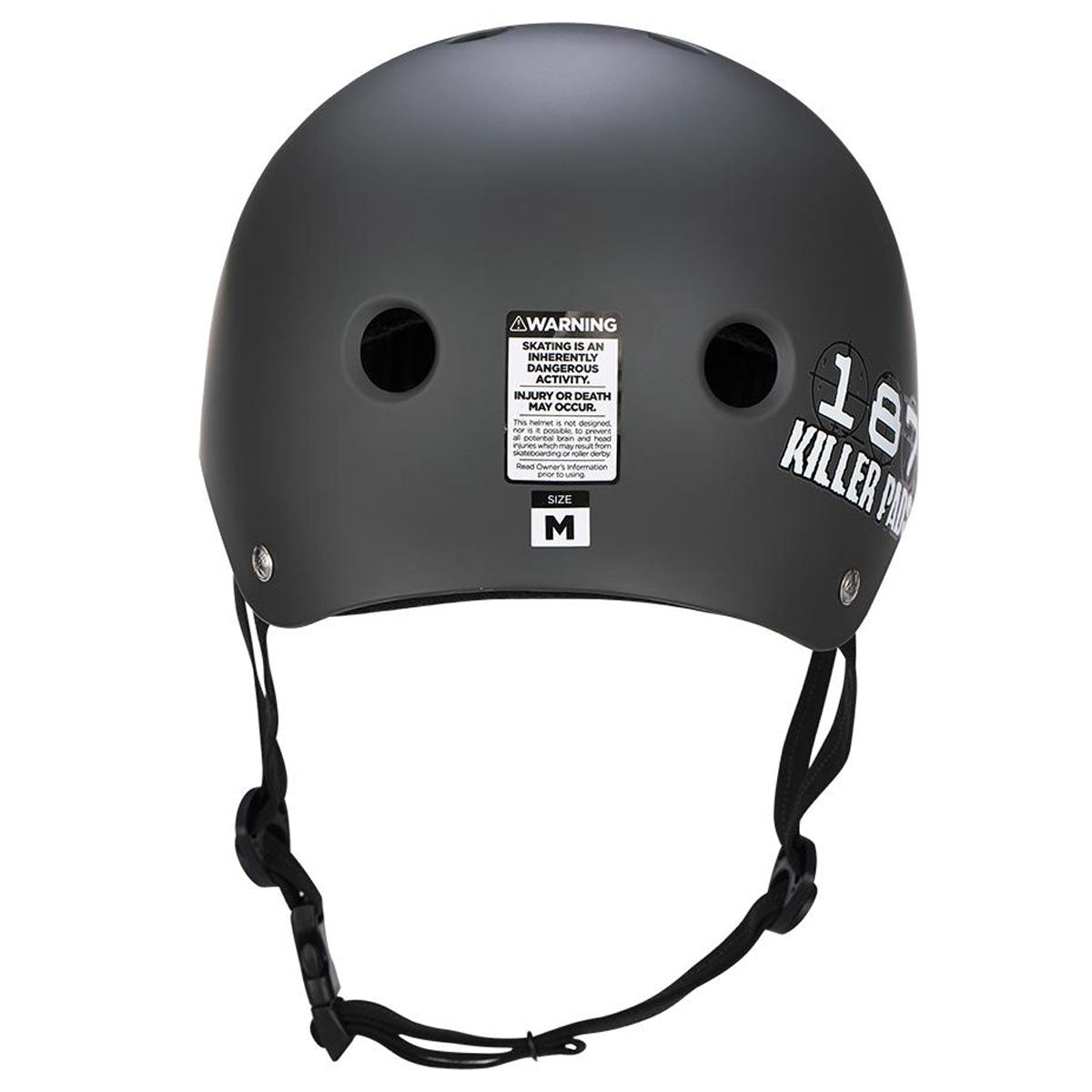 187 Pro Skate With Sweatsaver Liner Helmet - Charcoal Matte image 2