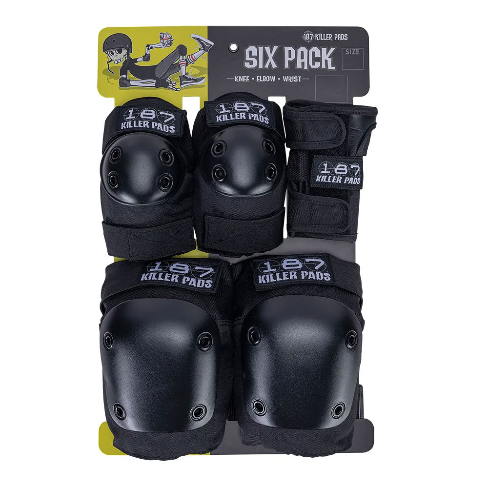 187 Six Pack of Adult Pads - Black image 1
