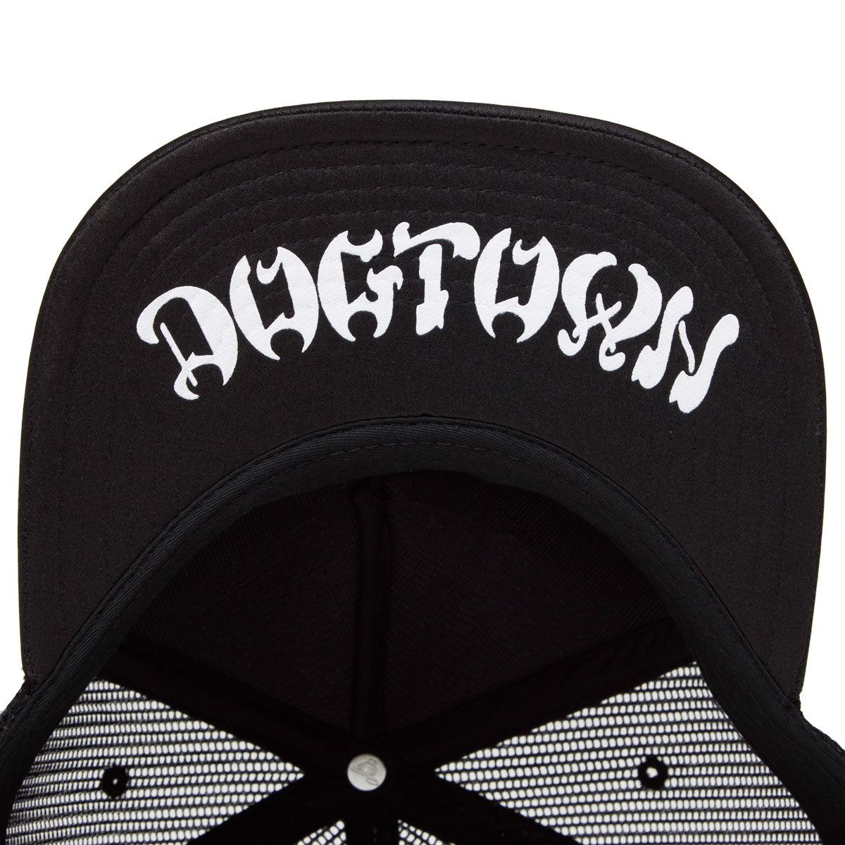 Dogtown Cross Letter Mesh Flip Hat - Black image 3