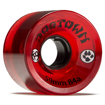 Dogtown K-9 Premium 84a Cruiser Skateboard Wheels - Clear Red - 59mm