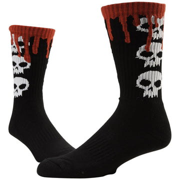 Zero 3 Skull Blood Socks - Black