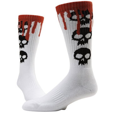 Zero 3 Skull Blood Socks - White
